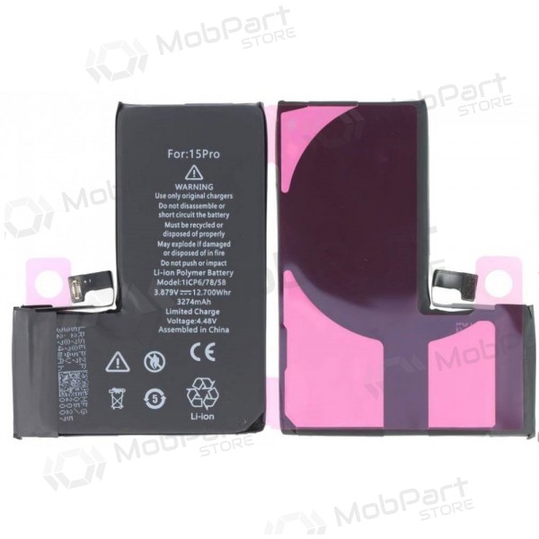 Baterie pro Apple iPhone 15 Pro, akumulátor (Self-Diagnosable) (Premium)