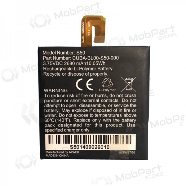 CAT S50 baterie / akumulátor (2680mAh)