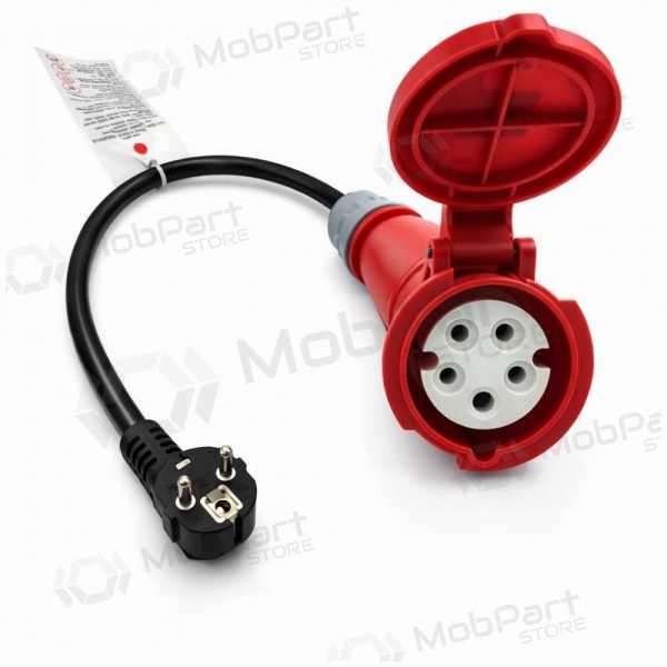 Adaptér Reach CEE 16A 400 V na 220 V Schuko černý