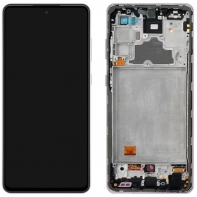 Displej Samsung Galaxy A72 (černý) (s rámečkem) (originální)