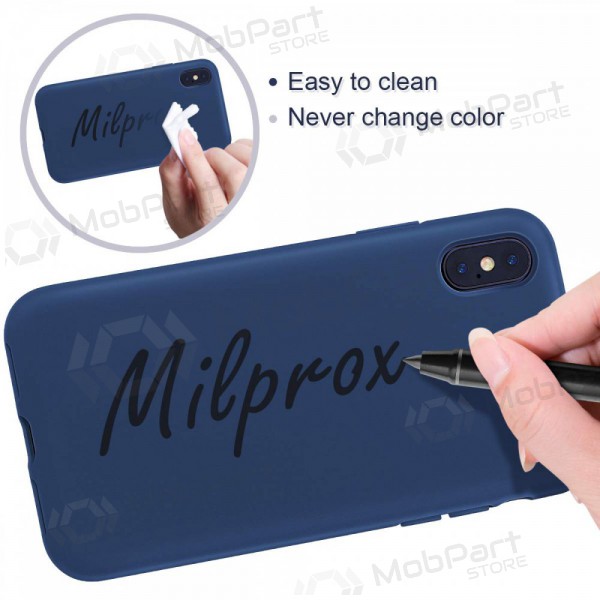 Obal Apple iPhone 13 Pro Max - Liquid Silicone 1.5mm (tmavě modrý)