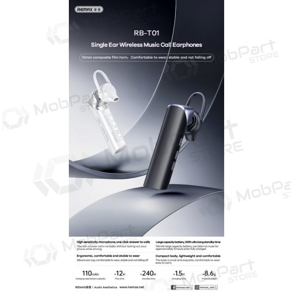 Bluetooth handsfree Remax RB-T01 Bluetooth černá