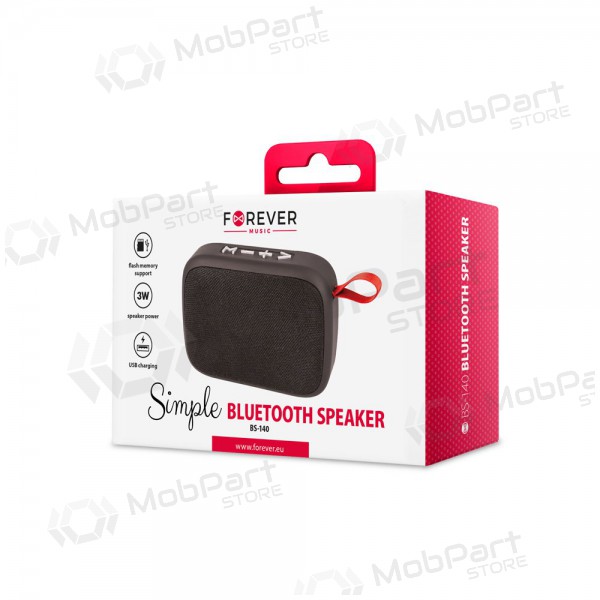 Bluetooth přenosný horní reproduktor Forever Simple BS-140 (USB, microSD) (černý)