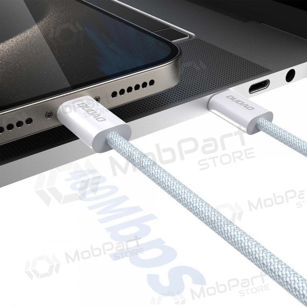 USB-C kabel Dudao L6C USB-C na USB-C 1 m 60 W bílý