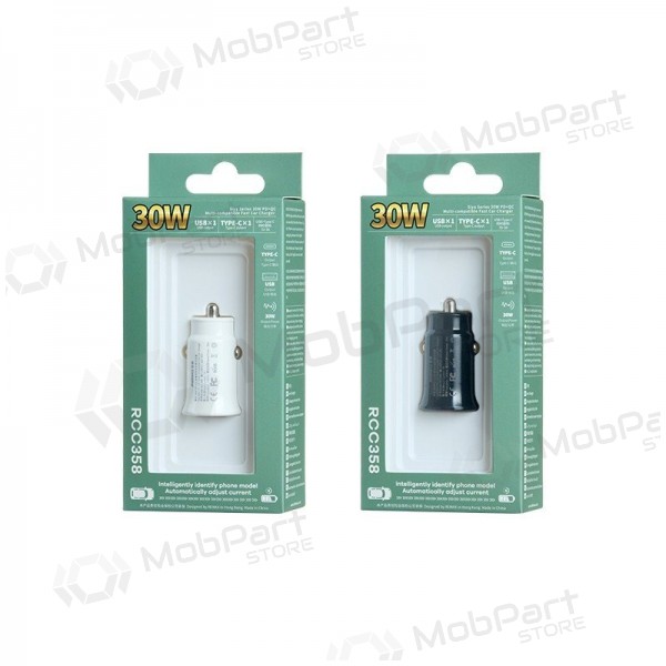 Nabíječka do auta Remax RCC358 30W USB-C/USB-A černá