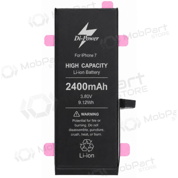 Baterie Apple iPhone 7, akumulátor Di-Power 2400 mAh (zvýšená kapacita)