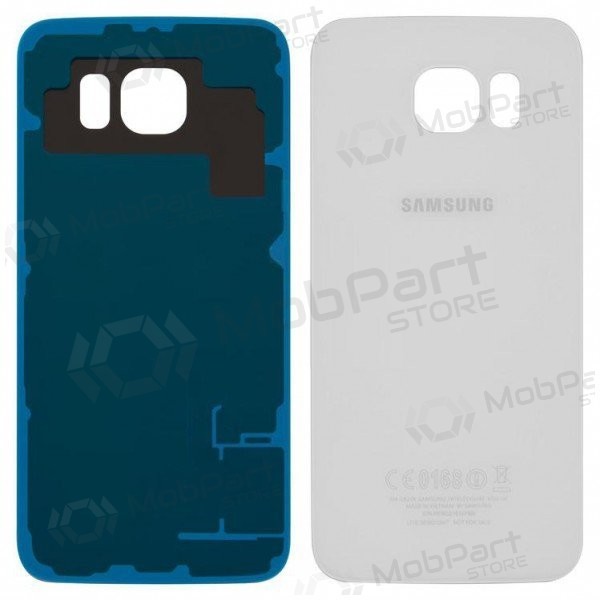 Samsung G920F Galaxy S6 zadní kryt baterie bílý (white pearl) (použitý grade B, originál)