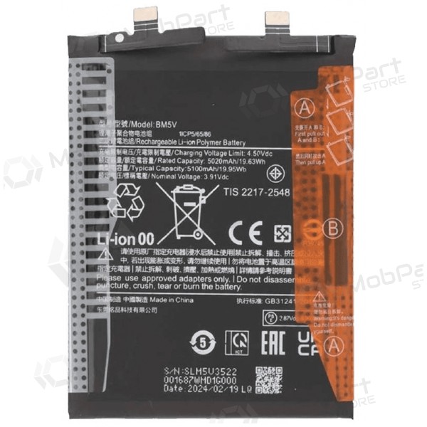 Xiaomi Redmi Note 13 Pro 5G, Poco X6 baterie, akumulátor (BM5V) (originální)