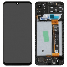 Ekranas Samsung M135 M13 4G 2022 su lietimui jautriu stikliuku a rėmeliu Black originál