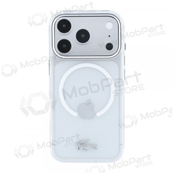 Obal Apple iPhone 18 Pro - Lacoste IML Frosted Petit Pique Metal Logo MagSafe (průhledný)
