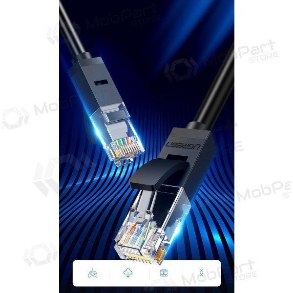 Kabel Ugreen RJ45 Cat 6 UTP 1000Mbps 1.0m (černá)