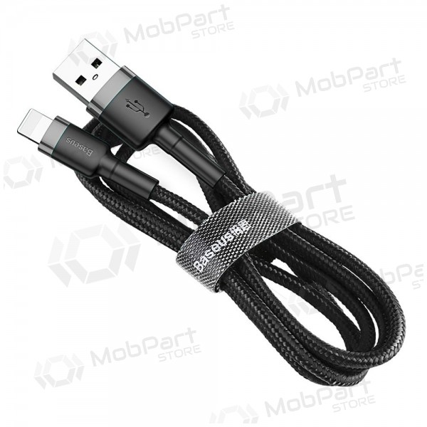 USB kabel Baseus Cafule USB-A to Lightning 2.4A 1.0m šedá-černá CALKLF-BG1