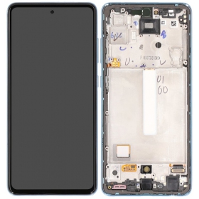 Samsung Galaxy A52 displej (modrý) (s rámem) (originál)