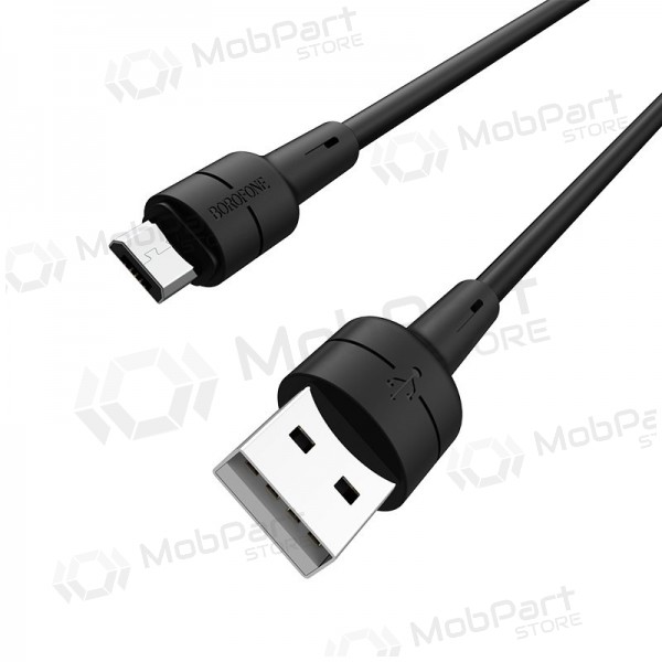 USB kabel Borofone BX30 microUSB 1.0m (černá)