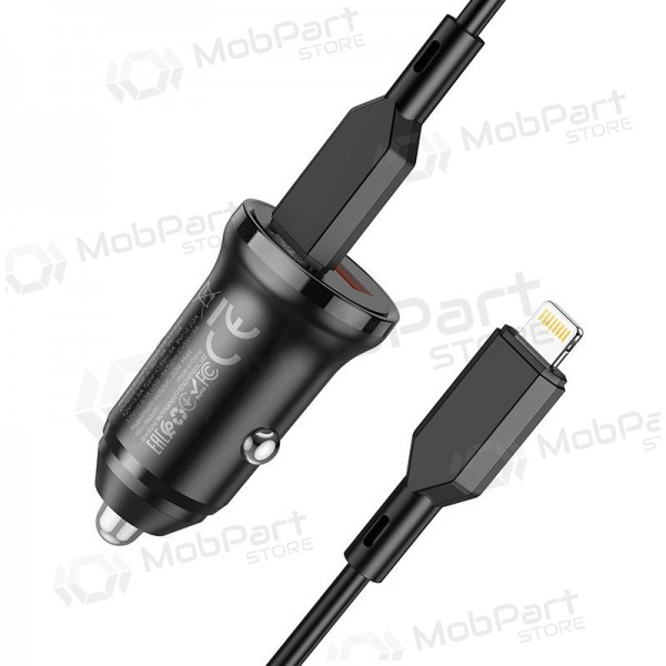 Nabíječka automobilinis Borofone BZ18A USB-A/Type-C PD20W+QC3.0 + Lightning (černá)