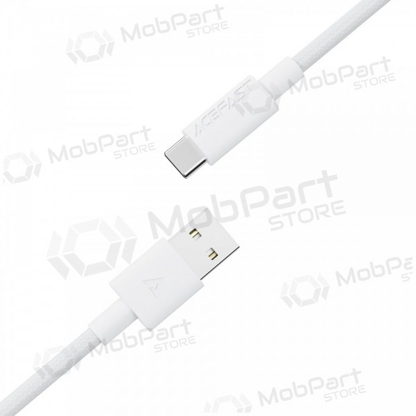 USB kabel Acefast C18-04 USB-A to USB-C 1.2m bílý
