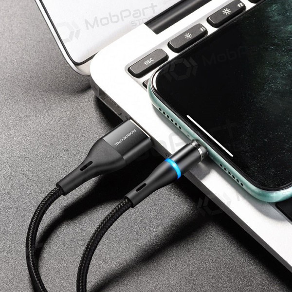 USB kabel Borofone BU16 Skill Magnetic Lightning 1.0m (černá)