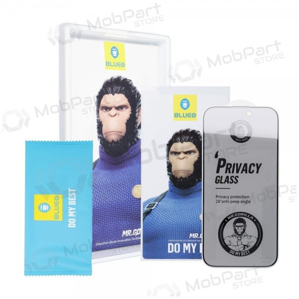 Ochranné sklo Apple iPhone 15 Pro Max - 5D Mr. Monkey Glass (Strong Privacy)