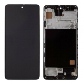 Samsung M515 Galaxy M51 2020 displej (černá) (s rámem) (service pack) (originál)