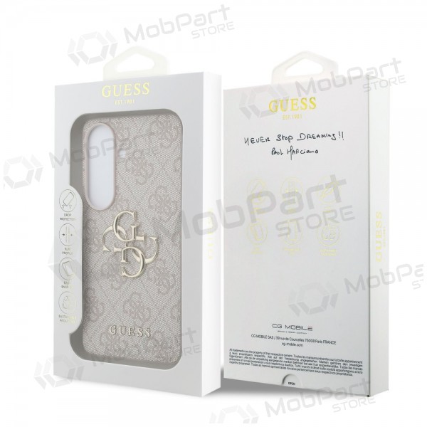 Samsung Galaxy S26 obal - Guess PU 4G Metal Logo (růžový)