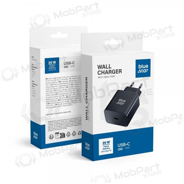 Nabíječka telefonu Blue Star TFB-TC-20WPD 20 W USB-C černá