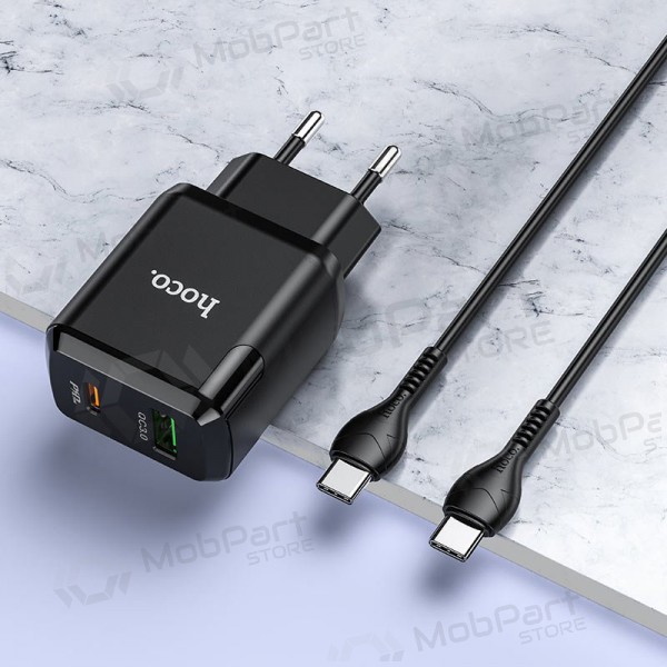 Nabíječka Hoco N5 USB Quick Charge 3.0 + PD 20W (3.1A) + Type-C-Type-C (černá)