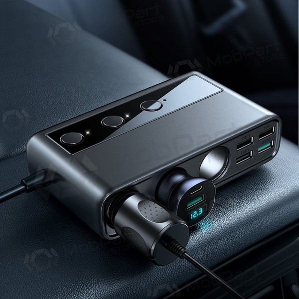 Nabíječka automobilinis Joyroom 9in1 154W 3x12V, PD USB Type-C, QC3.0 USB-A, 4xUSB-A JR-CL06