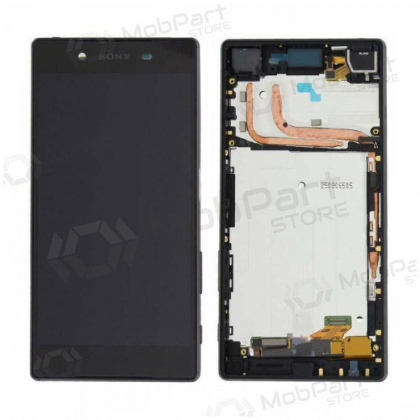 Sony E6603 / E6653 Xperia Z5 displej (černá) (s rámem) (použitý grade A, originál)