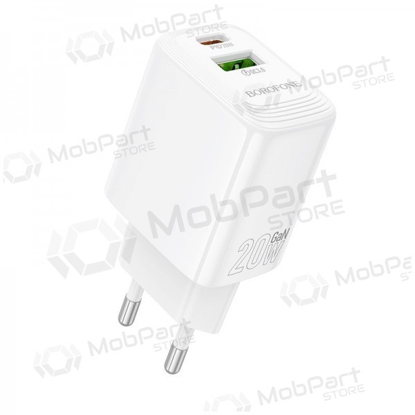 Nabíječka Borofone BN27 20W USB-C/USB-A bílý