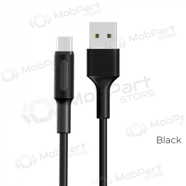 USB kabel Borofone BX1 microUSB 1.0m (černá)