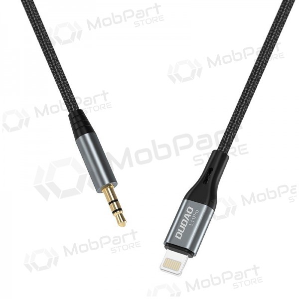 Audio kabel Dudao L11Pro Lightning na 3,5 mm 1 m černý