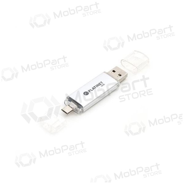 Stick Platinet 32GB OTG USB 2.0 + microUSB (stříbrný)