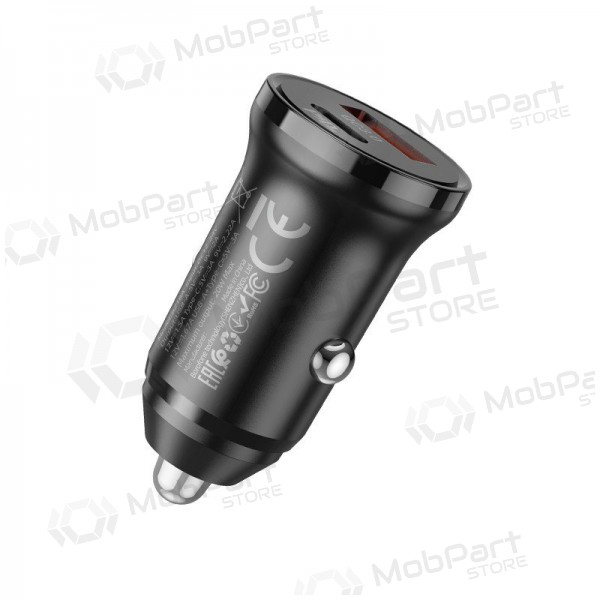 Nabíječka automobilinis Borofone BZ18A USB-A/Type-C PD20W+QC3.0 (černá)