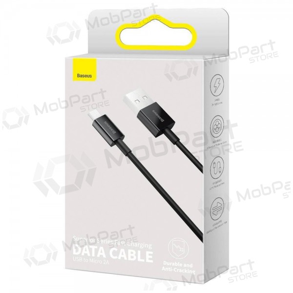 USB kabel Baseus Superior microUSB 2A 2.0m (černý) CAMYS-A01