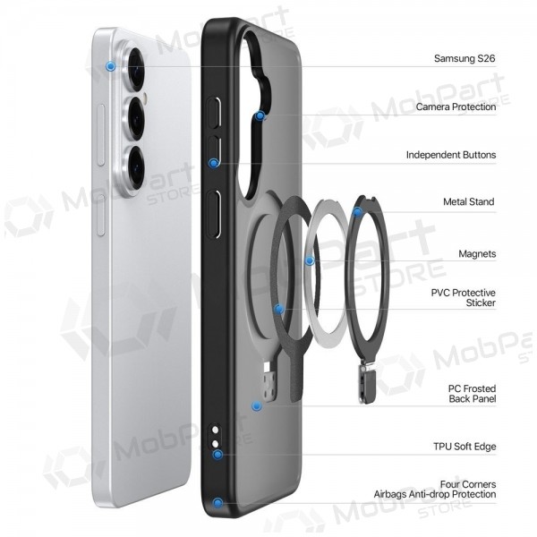 Samsung Galaxy S26+ obal - Dux Ducis Yind Magnetic Stand (černý)