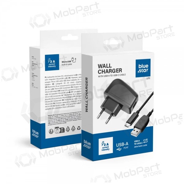 Telefonní nabíječka Blue Star TFK-TC-1095B 10 W USB-A s kabelem USB-A na USB-C černá