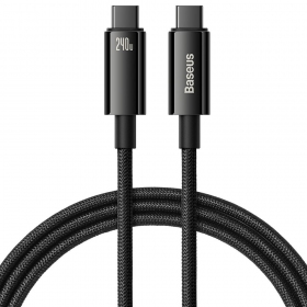 USB-C kabel Baseus Tungsten CAWJ040001 USB-C na USB-C 1 m 240 W černý
