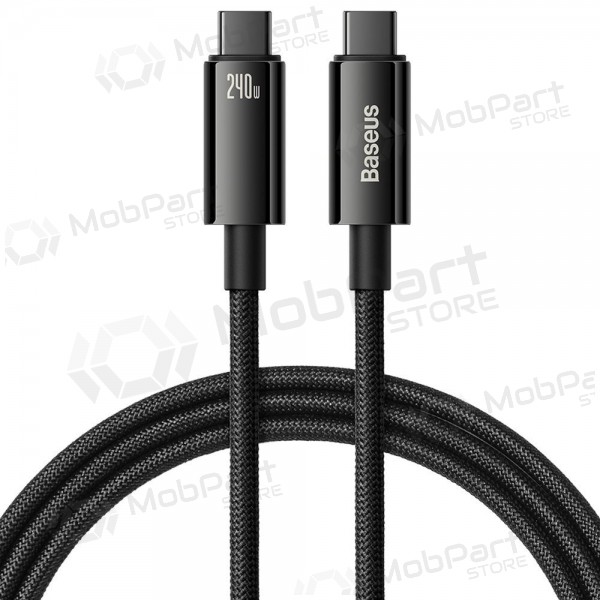 USB-C kabel Baseus Tungsten CAWJ040001 USB-C na USB-C 1 m 240 W černý