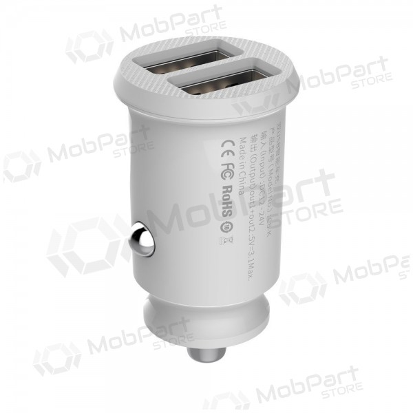 Nabíječka automobilinis Baseus Grain (3.1A) x 2 USB CCALL-ML02 (bílý)