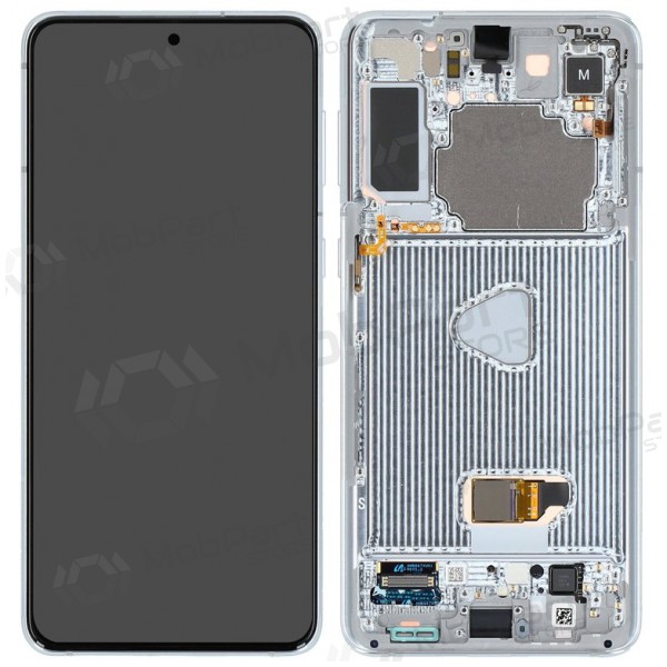 Samsung Galaxy S21+ displej (stříbrný) (s rámem) (originál)