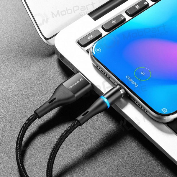 USB kabel Borofone BU16 Skill Magnetic Type-C 1.0m (černá)