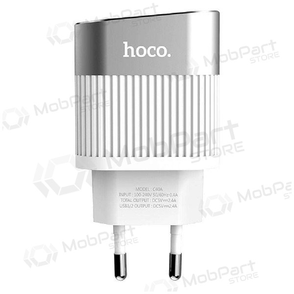 Nabíječka FastCharge HOCO C40A Speedmaster Dual USB (5V 2.4A) (bílý)