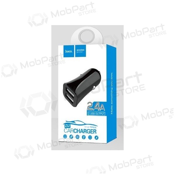 Nabíječka do auta HOCO Z12 Elite Dual USB (5V 2.4A) (černá)