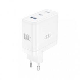 Nabíječka telefonu XO CE35 100 W 2x USB-C + USB-A bílá