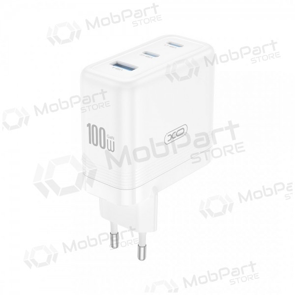 Nabíječka telefonu XO CE35 100 W 2x USB-C + USB-A bílá