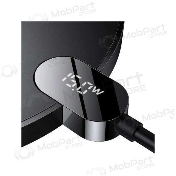 Bezdrátová nabíječka Baseus Digital LED Display Gen2 15W CCED000001 (černá)