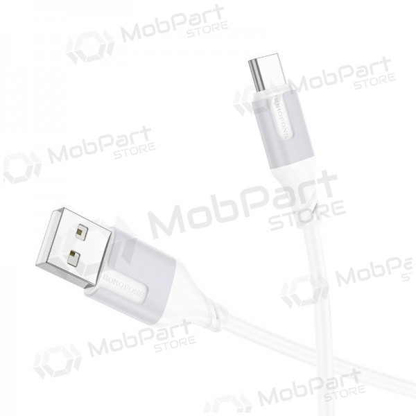 USB-C kabel Borofone BX101 USB-A na USB-C 1 m bílý