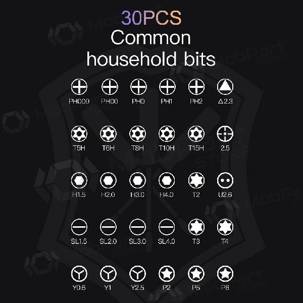 Atsuktuvų rinkinys UF-TOOLS su 32ks antgalių rinkiniu