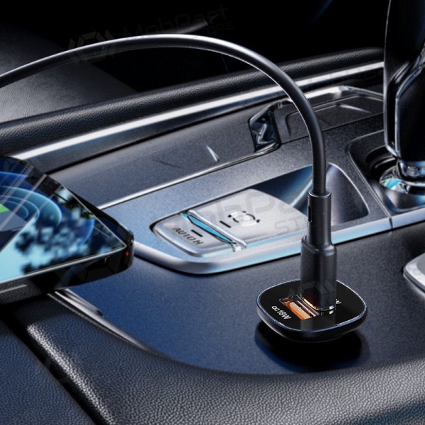 Nabíječka automobilinis Acefast B1 Mini 38W USB-C+USB-A černá