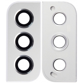 Samsung Galaxy S22 sklo kamery (bílý) (s rámem)